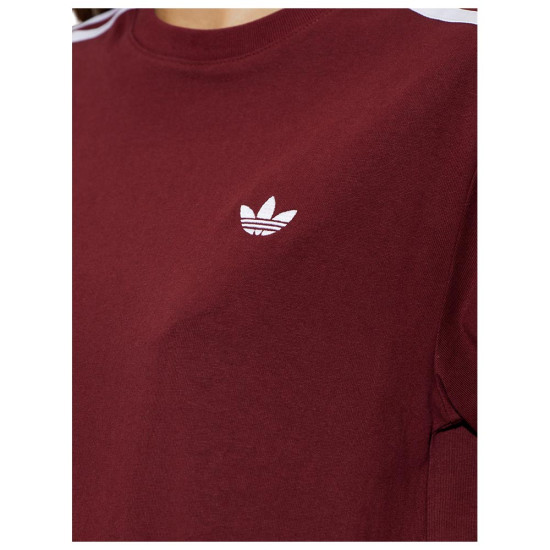 Adidas Γυναικεία κοντομάνικη μπλούζα Ruffle-Trim Logo-Embroidered T-Shirt